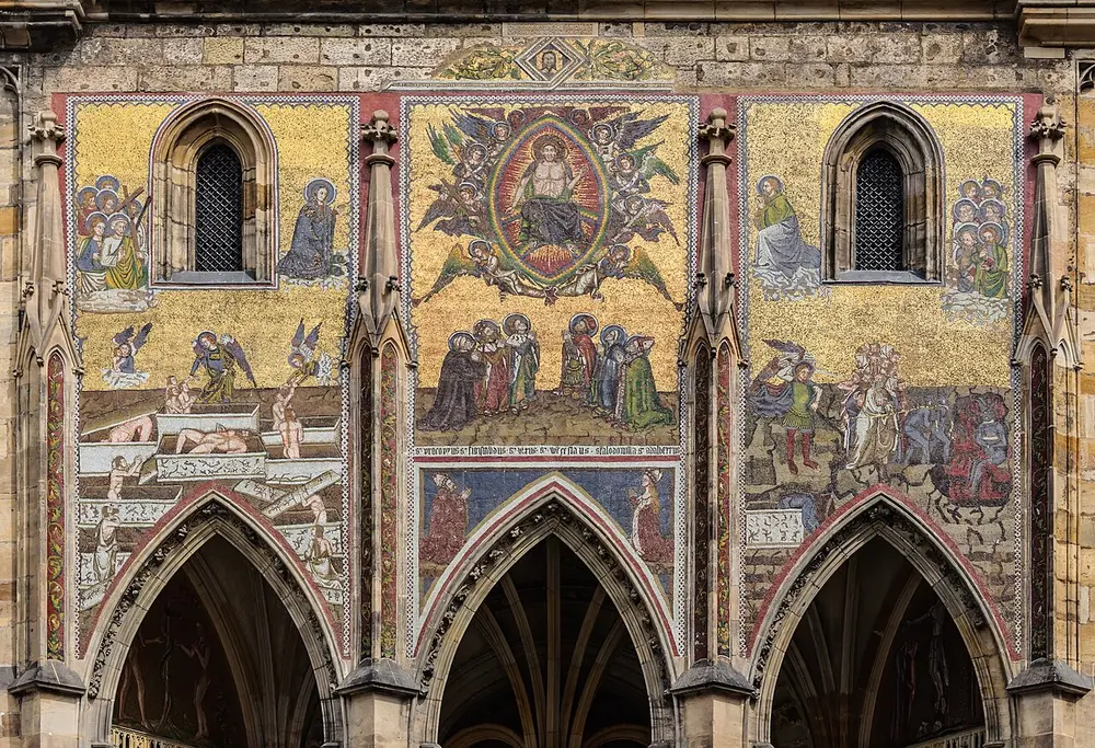The Last Judgment mosaic on St Vitus Cathedral