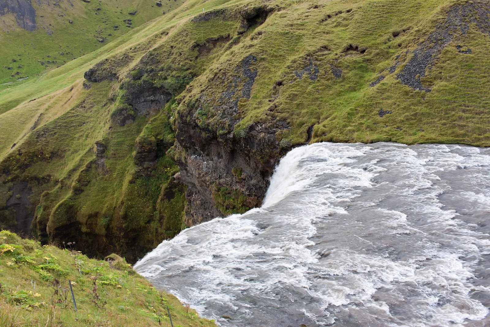 Skógafoss viewed from above