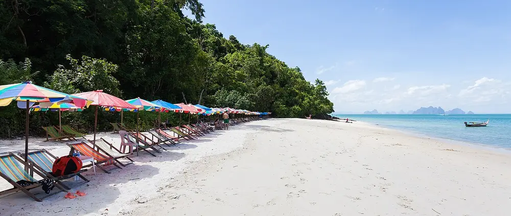 The shore of Naka Island near Phuket